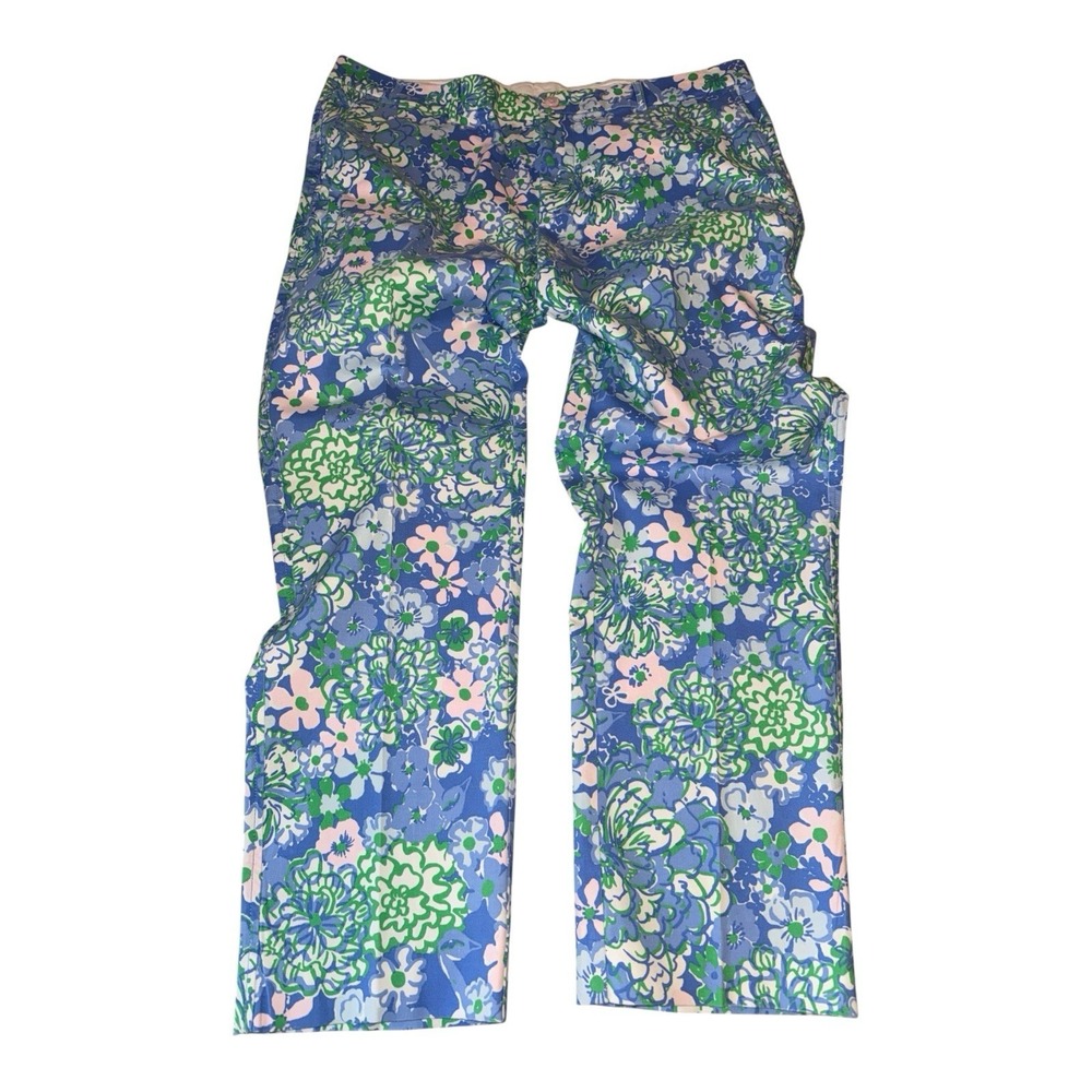 Lilly Pulitzer Men's Stuff Sunwashed Blue Plumes In Bloom‎ Pants Sz 42x31 Preppy